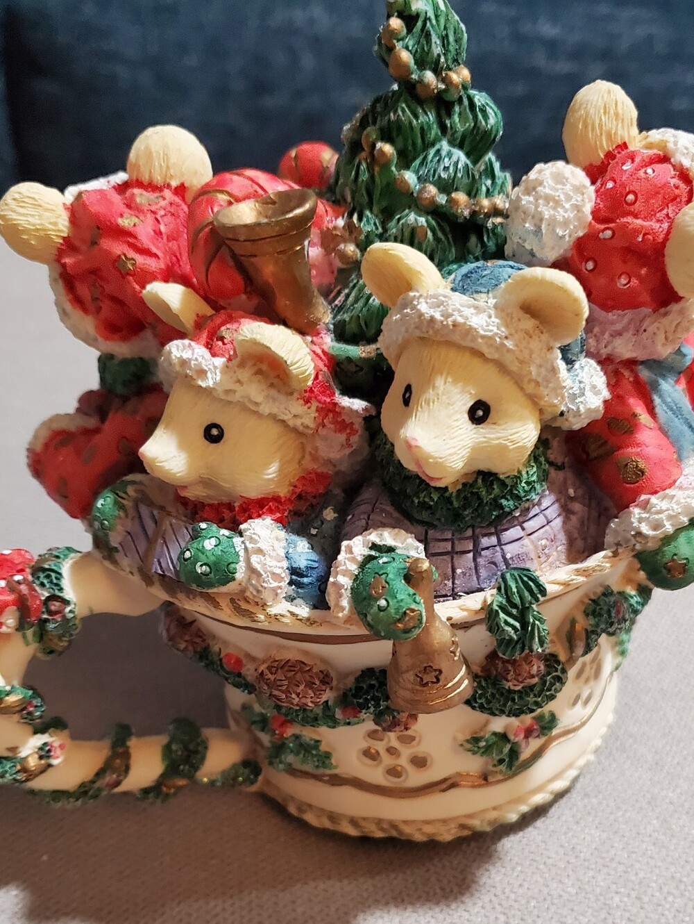 Vintage "A Cup of Christmas Cheer" Musical Figurine
